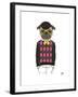 Pug in Hipster Style-Olga Angellos-Framed Art Print