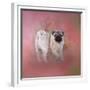 Pug in the Garden-Jai Johnson-Framed Giclee Print