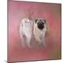 Pug in the Garden-Jai Johnson-Mounted Premium Giclee Print