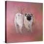 Pug in the Garden-Jai Johnson-Stretched Canvas