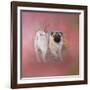 Pug in the Garden-Jai Johnson-Framed Giclee Print