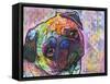 Pug Love-Dean Russo-Framed Stretched Canvas
