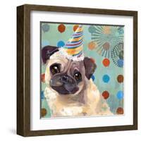 Pug Love-Anna Polanski-Framed Art Print