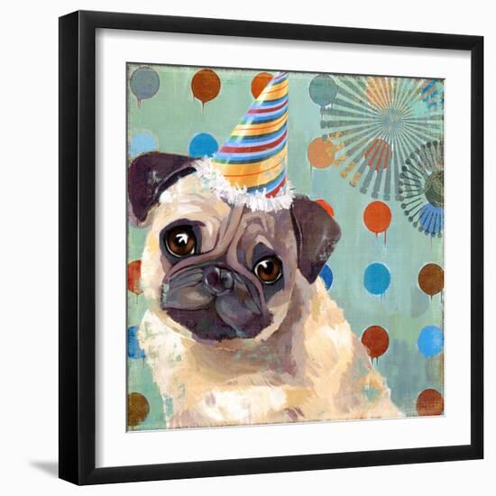 Pug Love-Anna Polanski-Framed Art Print