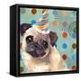 Pug Love-Anna Polanski-Framed Stretched Canvas