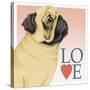 Pug Love-Tomoyo Pitcher-Stretched Canvas