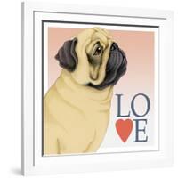 Pug Love-Tomoyo Pitcher-Framed Giclee Print