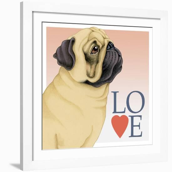 Pug Love-Tomoyo Pitcher-Framed Giclee Print