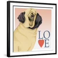 Pug Love-Tomoyo Pitcher-Framed Giclee Print