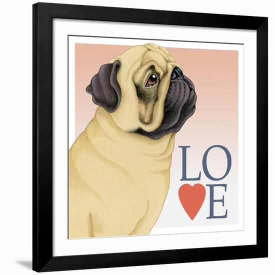 Pug Love-Tomoyo Pitcher-Framed Giclee Print