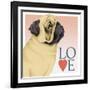 Pug Love-Tomoyo Pitcher-Framed Giclee Print