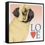 Pug Love-Tomoyo Pitcher-Framed Stretched Canvas