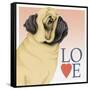 Pug Love-Tomoyo Pitcher-Framed Stretched Canvas