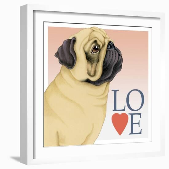 Pug Love-Tomoyo Pitcher-Framed Giclee Print