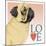 Pug Love-Tomoyo Pitcher-Mounted Giclee Print