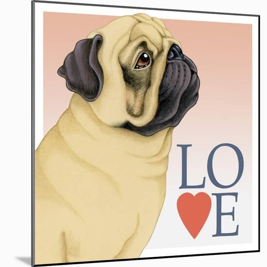 Pug Love-Tomoyo Pitcher-Mounted Giclee Print