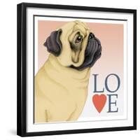 Pug Love-Tomoyo Pitcher-Framed Giclee Print