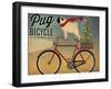 Pug on a Bike Christmas Crop-Ryan Fowler-Framed Art Print