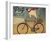 Pug on a Bike Christmas Crop-Ryan Fowler-Framed Art Print