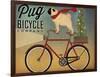 Pug on a Bike Christmas Crop-Ryan Fowler-Framed Art Print