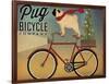 Pug on a Bike Christmas Crop-Ryan Fowler-Framed Art Print