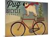 Pug on a Bike Christmas Crop-Ryan Fowler-Mounted Art Print