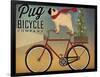 Pug on a Bike Christmas Crop-Ryan Fowler-Framed Art Print