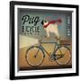 Pug on a Bike Indigo-Ryan Fowler-Framed Premium Giclee Print