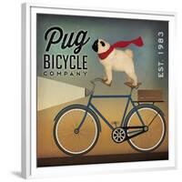 Pug on a Bike Indigo-Ryan Fowler-Framed Premium Giclee Print