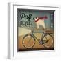 Pug on a Bike Indigo-Ryan Fowler-Framed Art Print