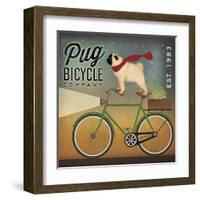 Pug on a Bike-Ryan Fowler-Framed Art Print