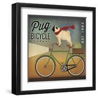 Pug on a Bike-Ryan Fowler-Framed Art Print