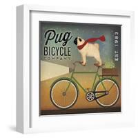 Pug on a Bike-Ryan Fowler-Framed Art Print