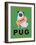 Pug Orange Juice-Ken Bailey-Framed Premium Giclee Print