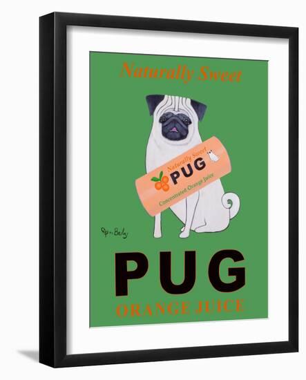 Pug Orange Juice-Ken Bailey-Framed Premium Giclee Print