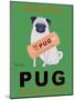 Pug Orange Juice-Ken Bailey-Mounted Premium Giclee Print