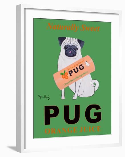 Pug Orange Juice-Ken Bailey-Framed Giclee Print