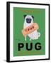 Pug Orange Juice-Ken Bailey-Framed Giclee Print