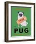 Pug Orange Juice-Ken Bailey-Framed Giclee Print