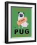 Pug Orange Juice-Ken Bailey-Framed Giclee Print