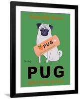 Pug Orange Juice-Ken Bailey-Framed Giclee Print