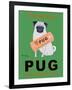 Pug Orange Juice-Ken Bailey-Framed Giclee Print