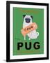 Pug Orange Juice-Ken Bailey-Framed Premium Giclee Print
