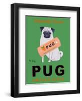 Pug Orange Juice-Ken Bailey-Framed Premium Giclee Print