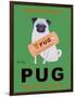 Pug Orange Juice-Ken Bailey-Framed Premium Giclee Print