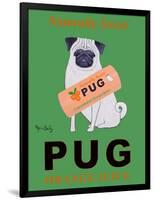 Pug Orange Juice-Ken Bailey-Framed Premium Giclee Print