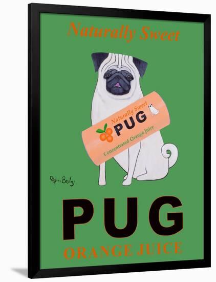 Pug Orange Juice-Ken Bailey-Framed Premium Giclee Print