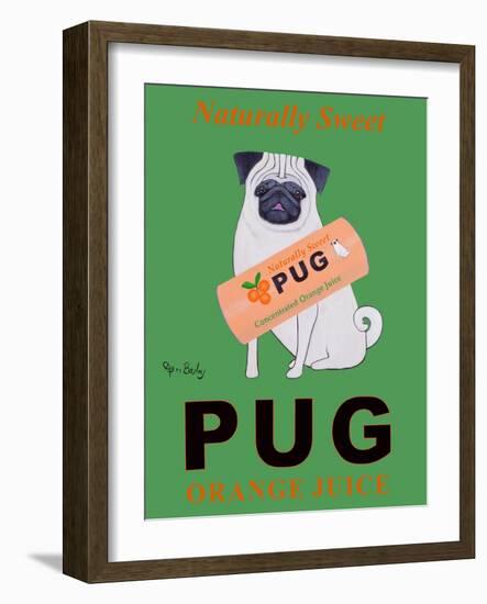 Pug Orange Juice-Ken Bailey-Framed Giclee Print