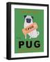 Pug Orange Juice-Ken Bailey-Framed Giclee Print