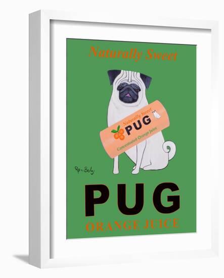 Pug Orange Juice-Ken Bailey-Framed Giclee Print